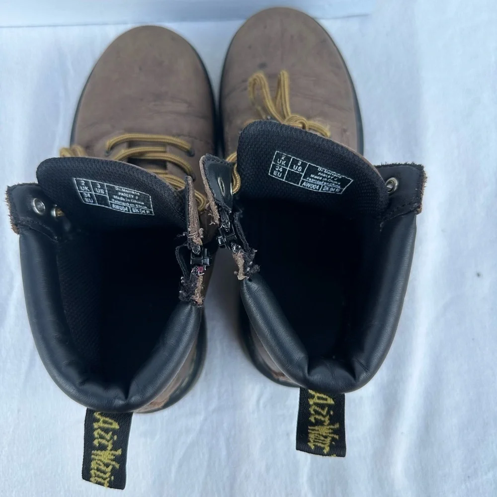 Dr Marens Brown  Leather Lace-Up Boots